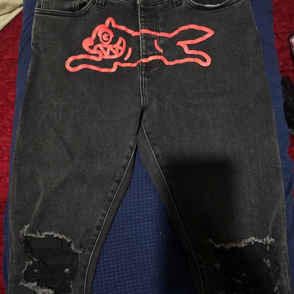 Ice cream Stress Black Running Dog Jeans - Picture 5 of 11